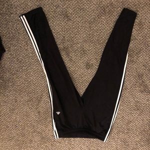 Adidas White Stripe Pants